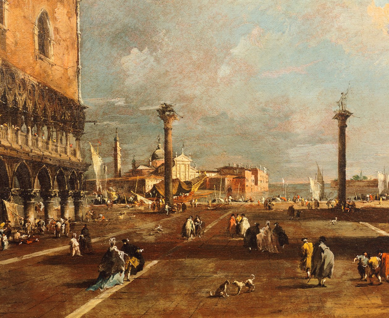 Piazza San Marco richting San Giorgio Maggiore door Francesco Guardi