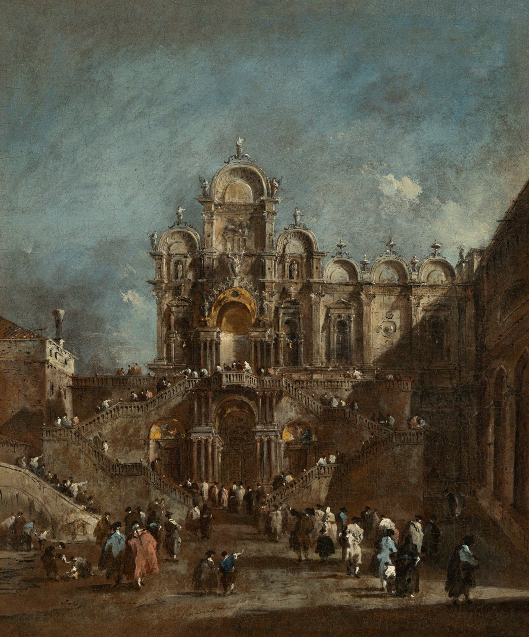 Tijdelijke Tribune op het Campo San Zanipolo, Venetië, 1782 of later door Francesco Guardi