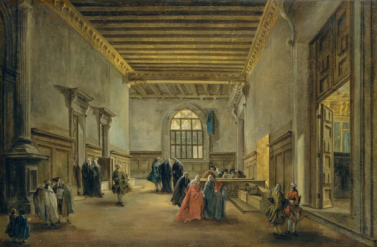 De Antichambre van de Sala del Maggior Consiglio, c.1765-68 door Francesco Guardi