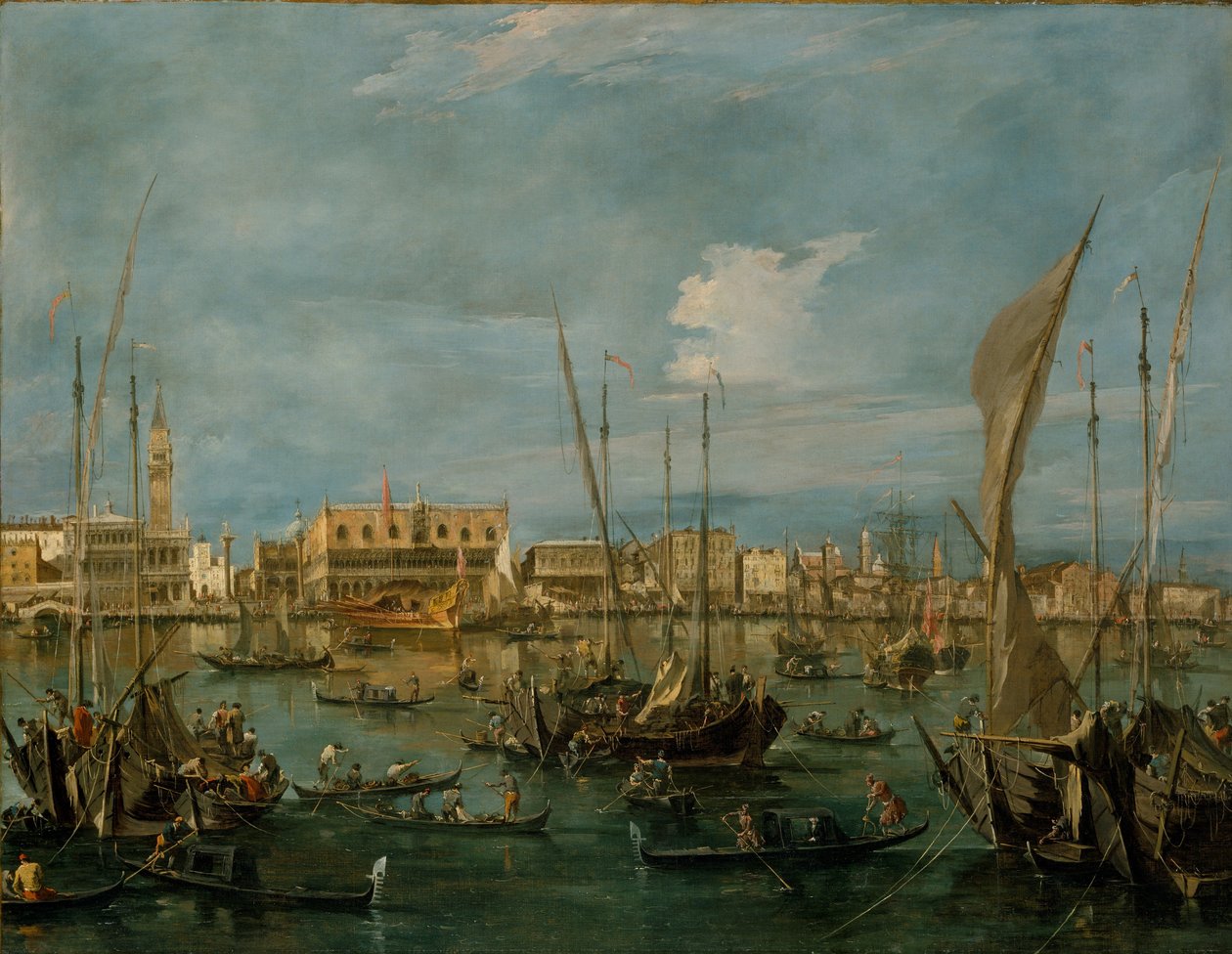 Venetië vanaf het Bacino di San Marco, c.1765 door Francesco Guardi