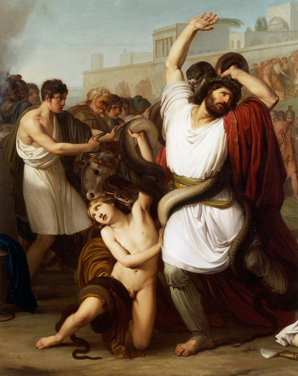 Troyaanse priester Laocoon (detail) door Francesco Hayez