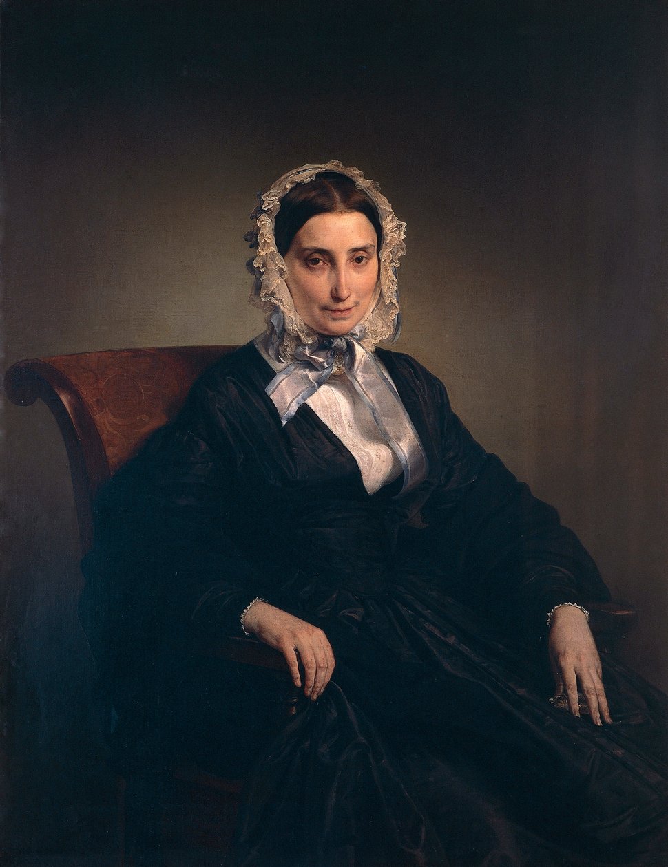 Portret van Teresa Borri (tweede vrouw van Alessandro Manzoni) door Francesco Hayez