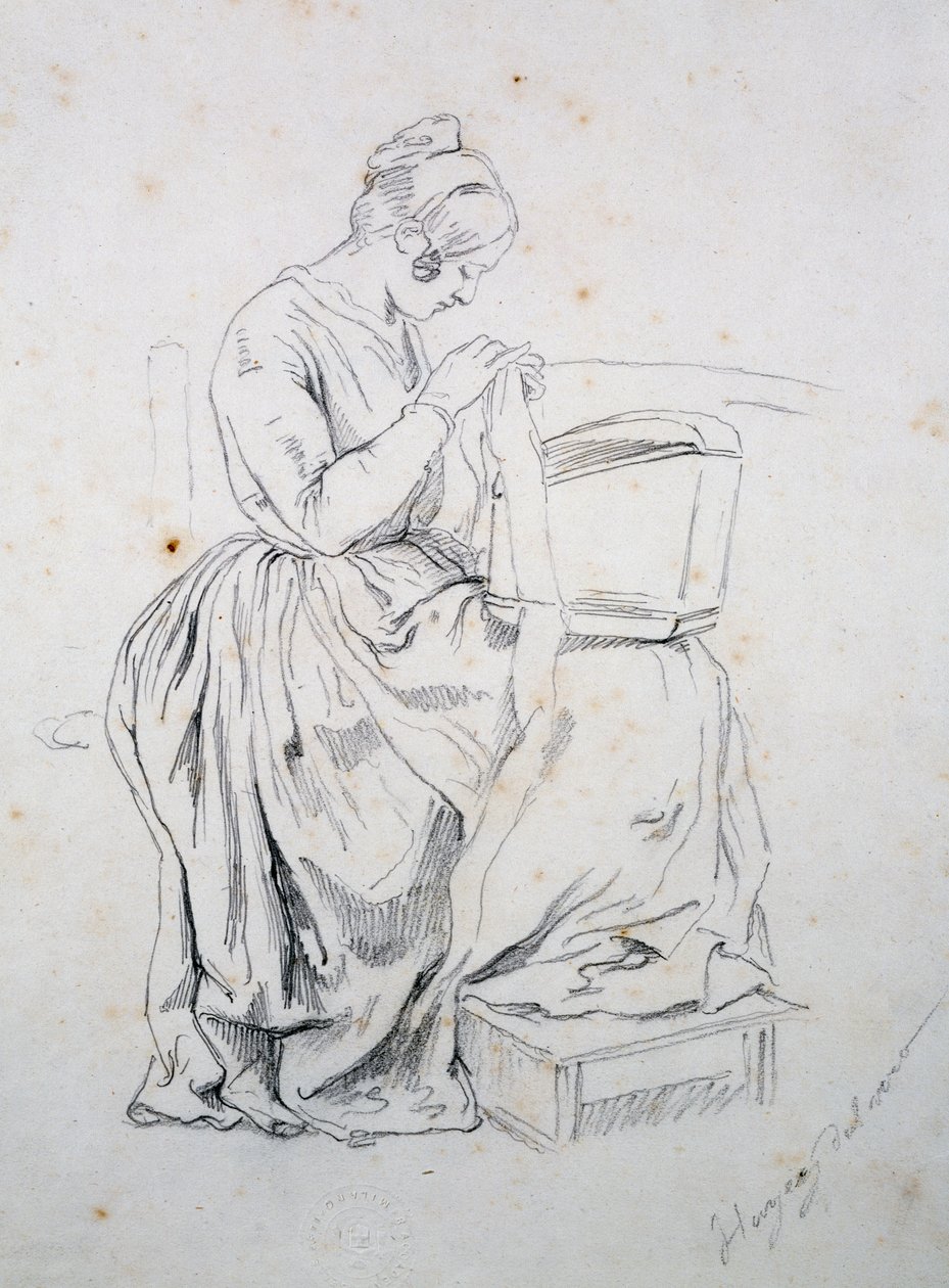 Studie voor portret van zijn vrouw door Francesco Hayez