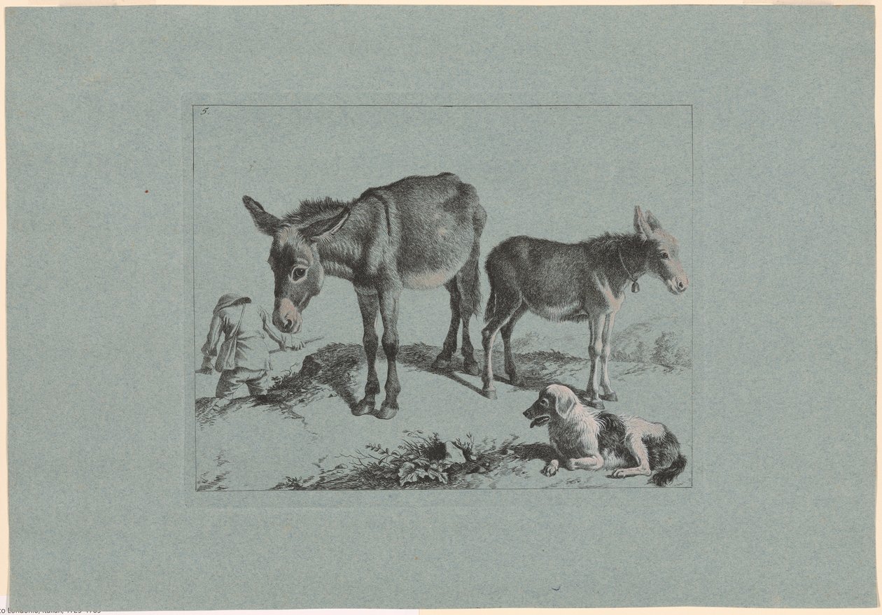 Plaat 5, uit De set van 12 pastorale scènes door Francesco Londonio