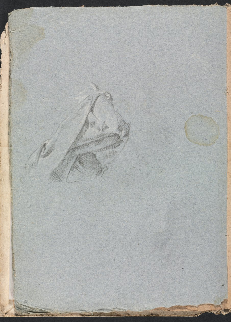 Verona schetsboek: Draperiestudie pagina 10, 1760 door Francesco Lorenzi