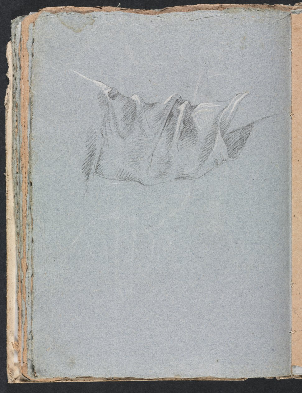 Verona Schetsboek: Draperijstudie pagina 48, 1760 door Francesco Lorenzi