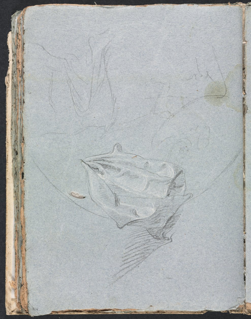 Verona Schetsboek: Draperijstudie pagina 84, 1760 door Francesco Lorenzi