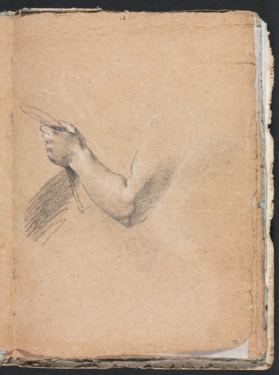 Verona Schetsboek: Linkerarm en hand (pagina 75) door Francesco Lorenzi