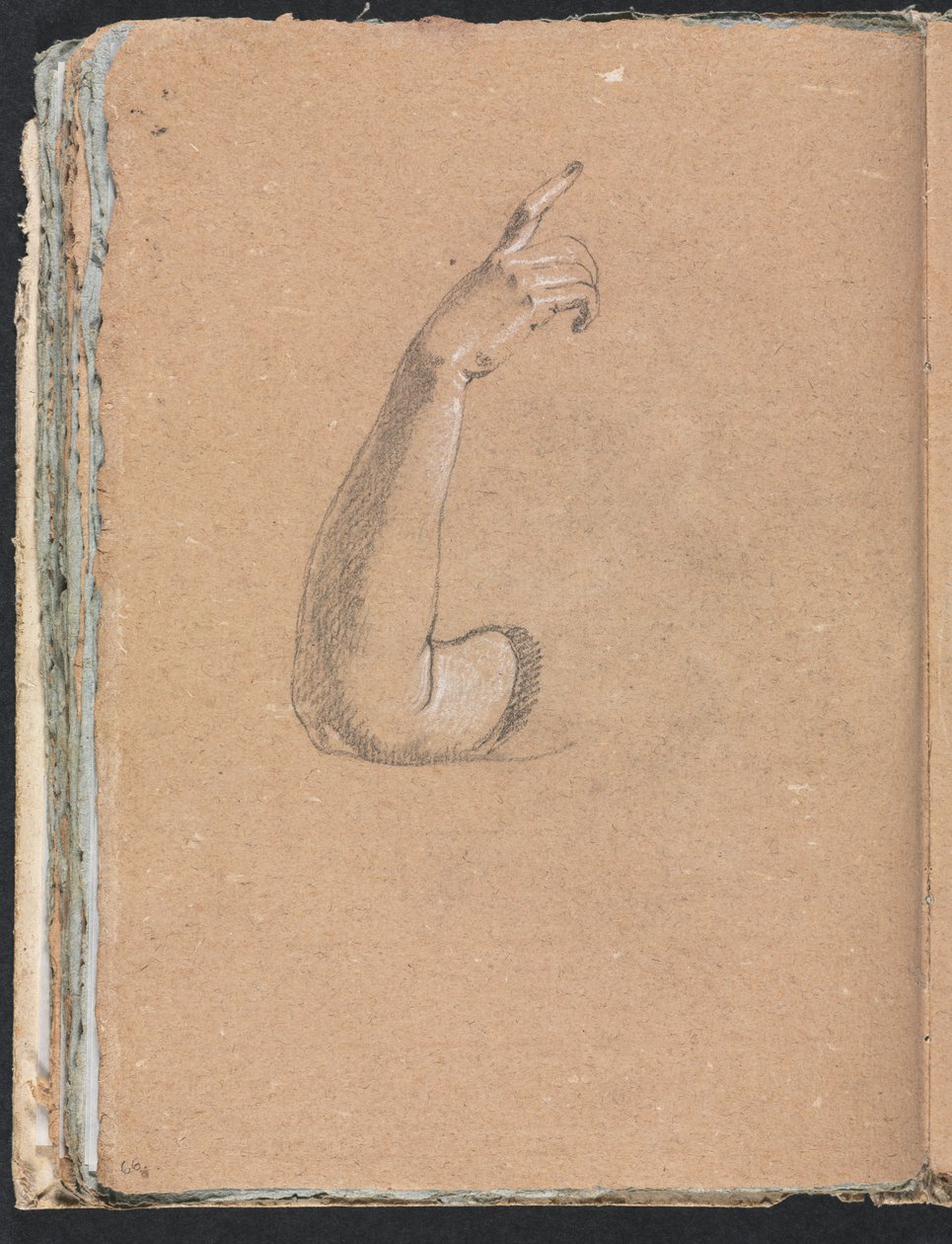 Verona Schetsboek: Rechterarm en hand pagina 66, 1760 door Francesco Lorenzi