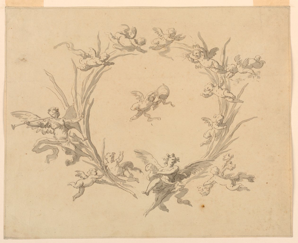 Studie voor Fresco Decoratie, Quirinaal Paleis, Rome door Francesco Manno