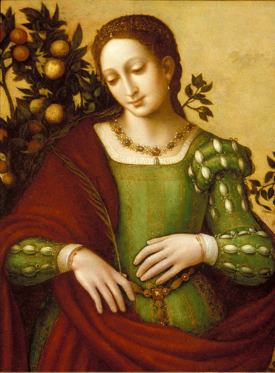 Heilige vrouw door Francesco Melzi