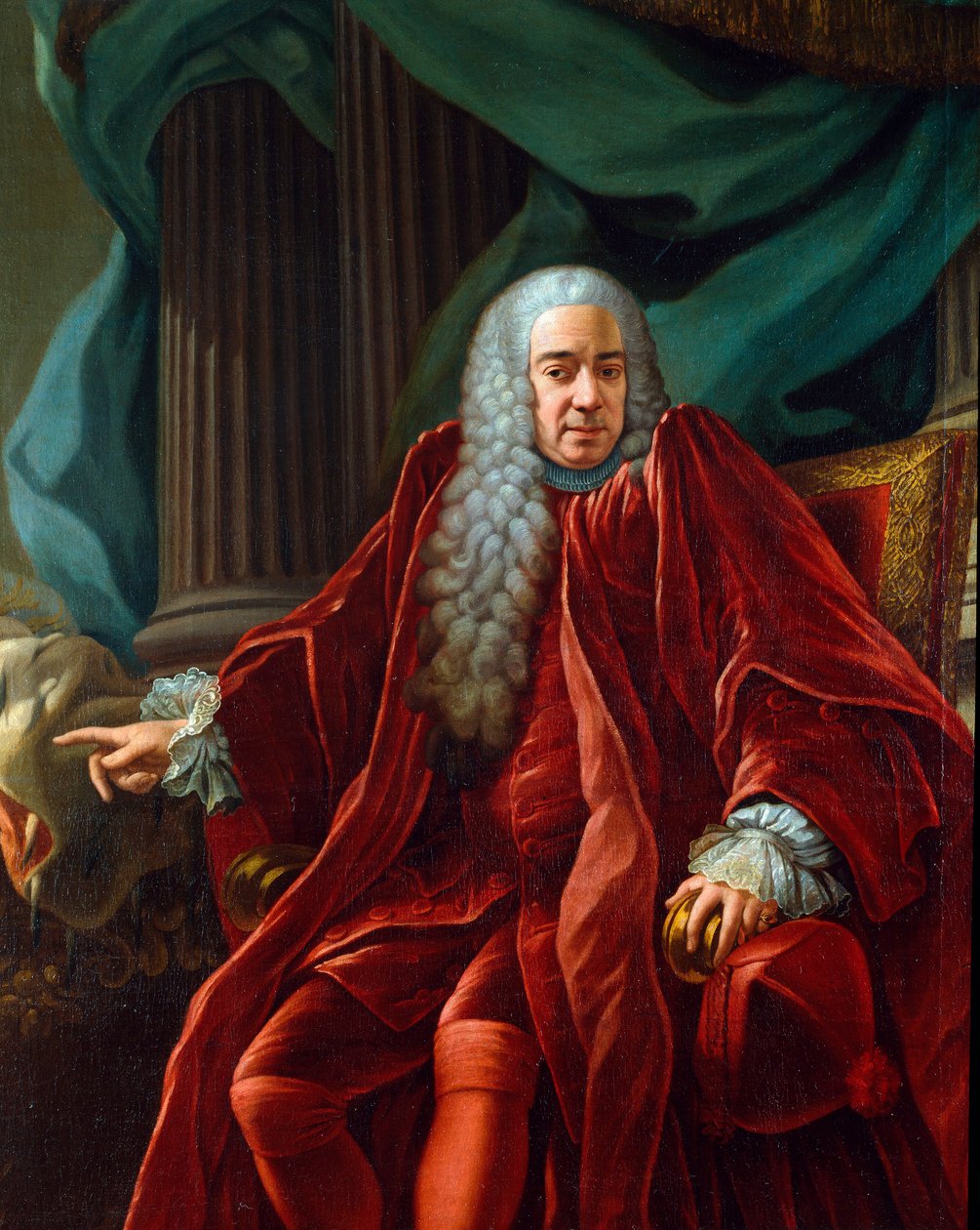 Portret van Agostino Viale (1692-1777), doge van de Republiek Genua van 1750 tot 1752 door Francesco Narice