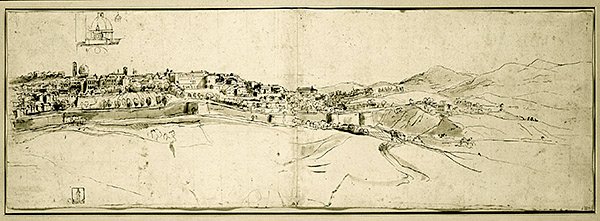 Uitzicht op Rome door Francesco Panini
