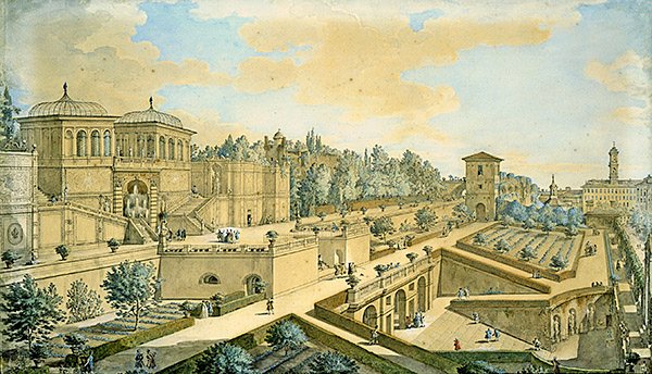 Uitzicht op Rome door Francesco Panini
