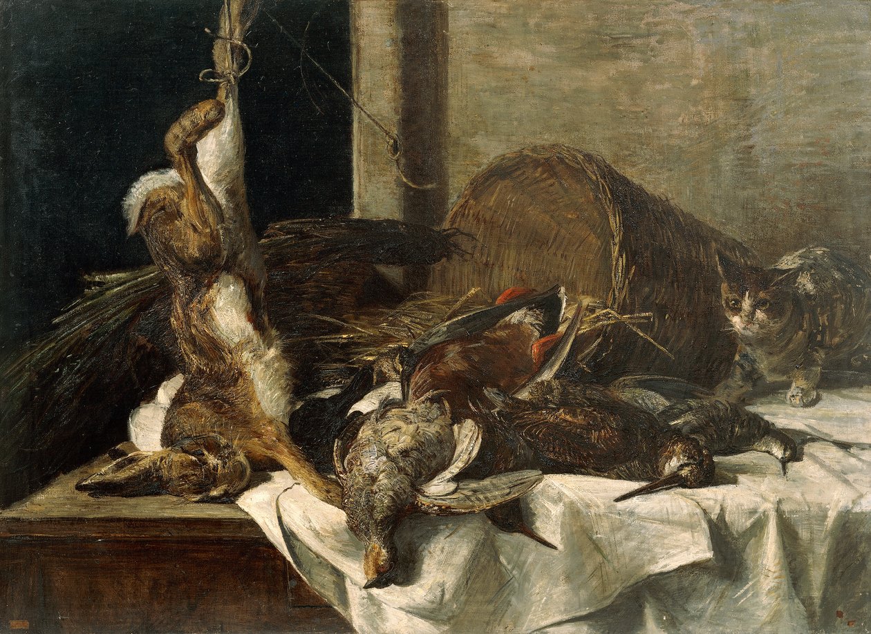 Stilleven met caggiagione door Francesco Paolo Palizzi