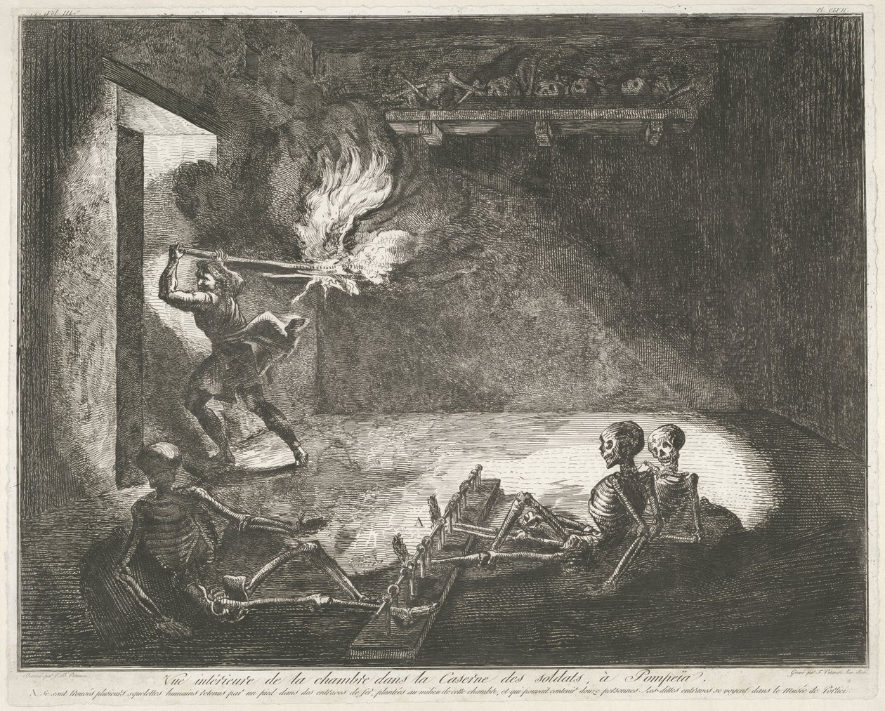 Soldatenkazerne te Pompeï door Francesco Piranesi