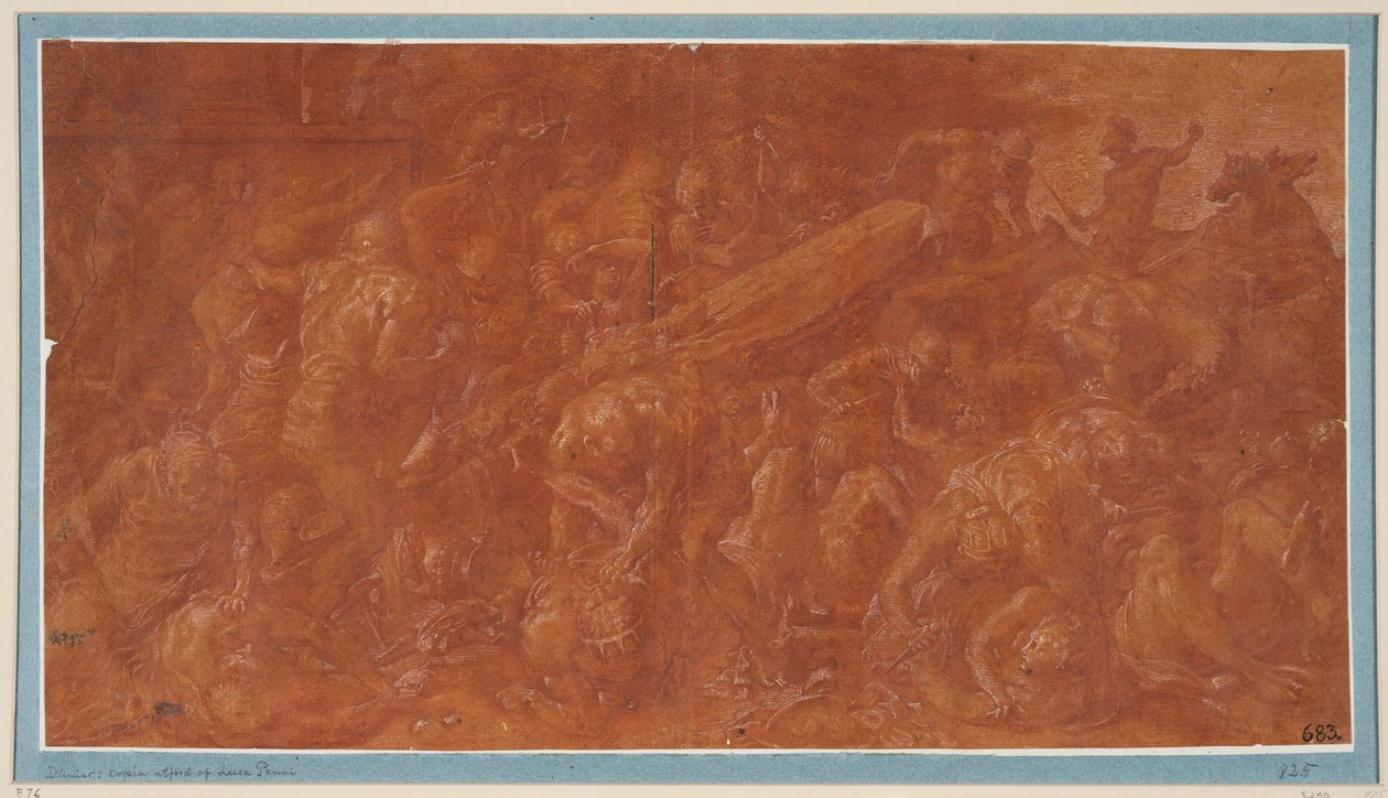 Agamemnon und Kassandra werden während eines Banketts ermordet door Francesco Primaticcio