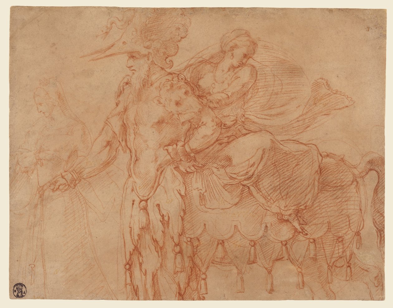 Centaur en Lapith door Francesco Primaticcio