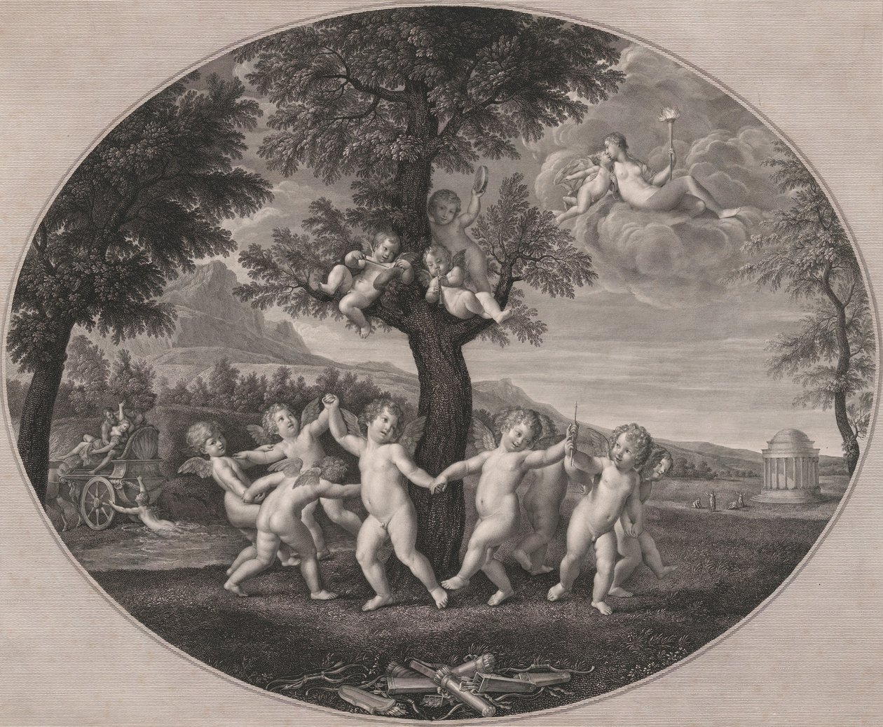 Amorini Vieren de Ontvoering van Proserpina, 1805-12 door Francesco Rosaspina