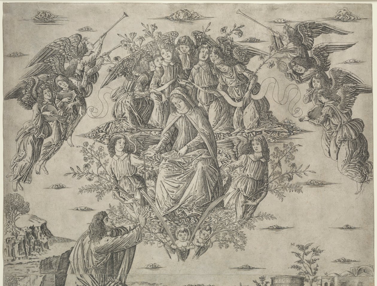De tenhemelopneming van de Maagd, ca. 1495 door Francesco Rosselli