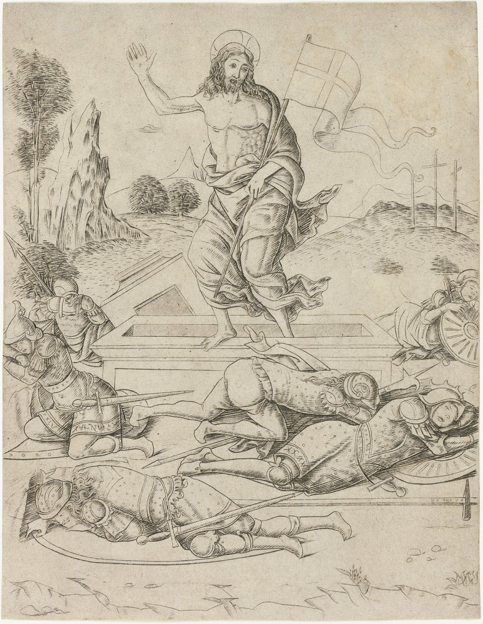 De Opstanding, plaat elf uit het Leven van de Maagd en Christus door Francesco Rosselli