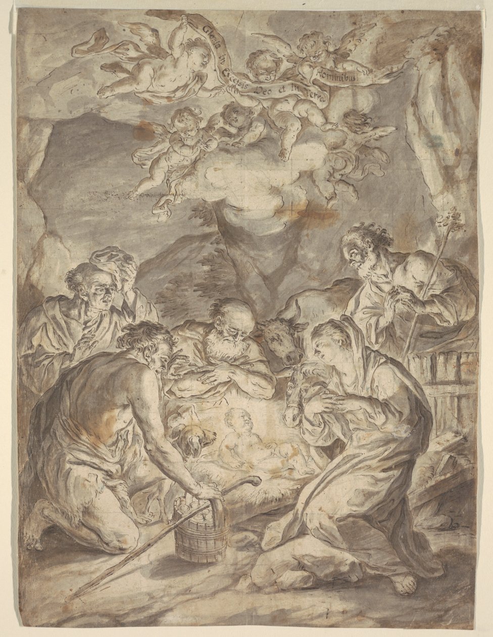 Aanbidding van de Herders door Francesco Saverio Mergolo