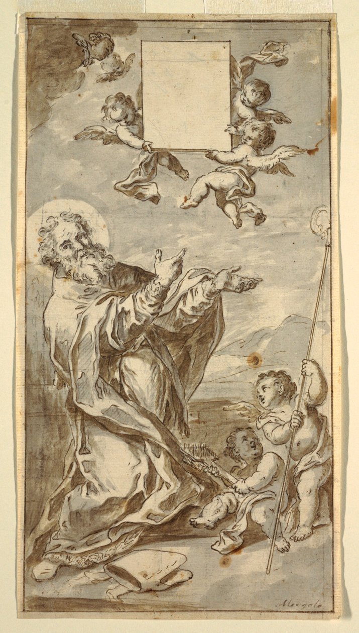 Beeld van St. Blasius door Francesco Saverio Mergolo