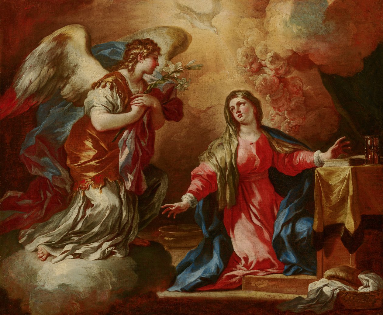 De annunciatie door Francesco Solimena