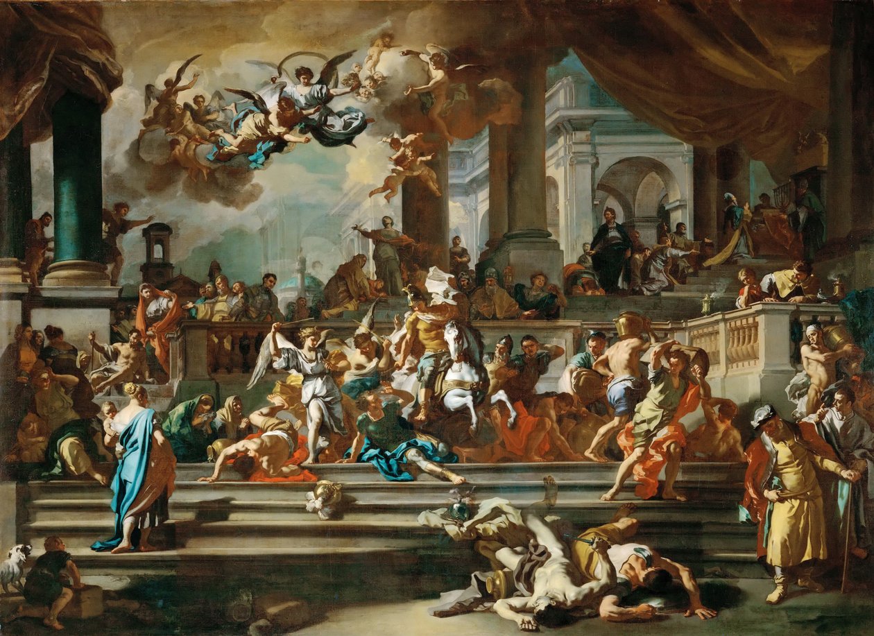 De verdrijving van Heliodorus uit de tempel door Francesco Solimena