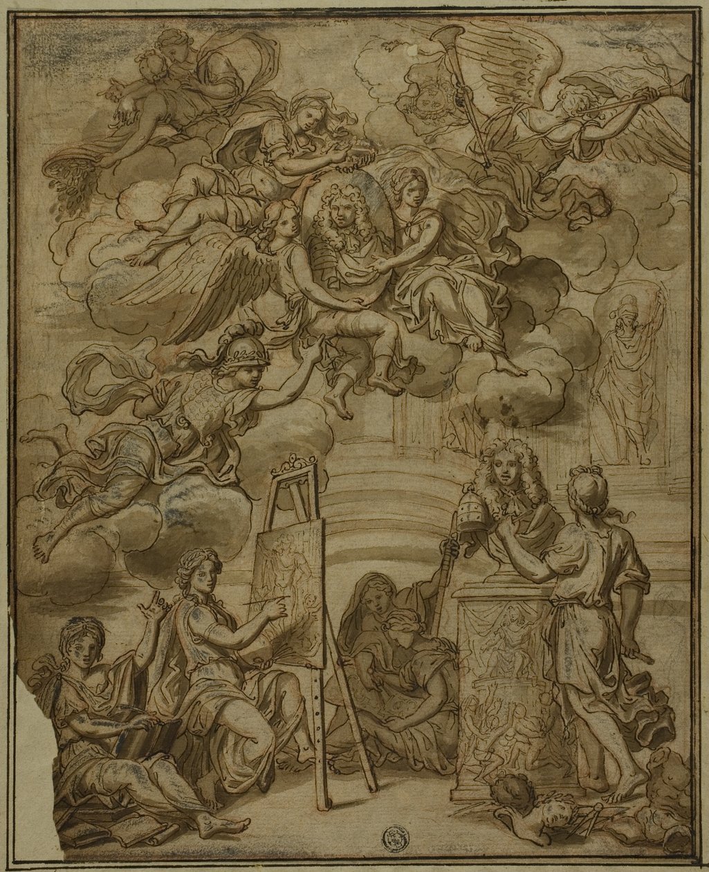 Titelpagina met Portret van Onderkoning van Napels door Francesco Solimena