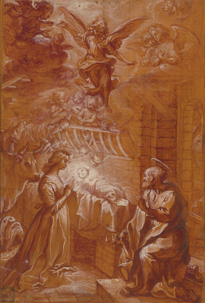 Die Geburt Christi door Francesco Vanni