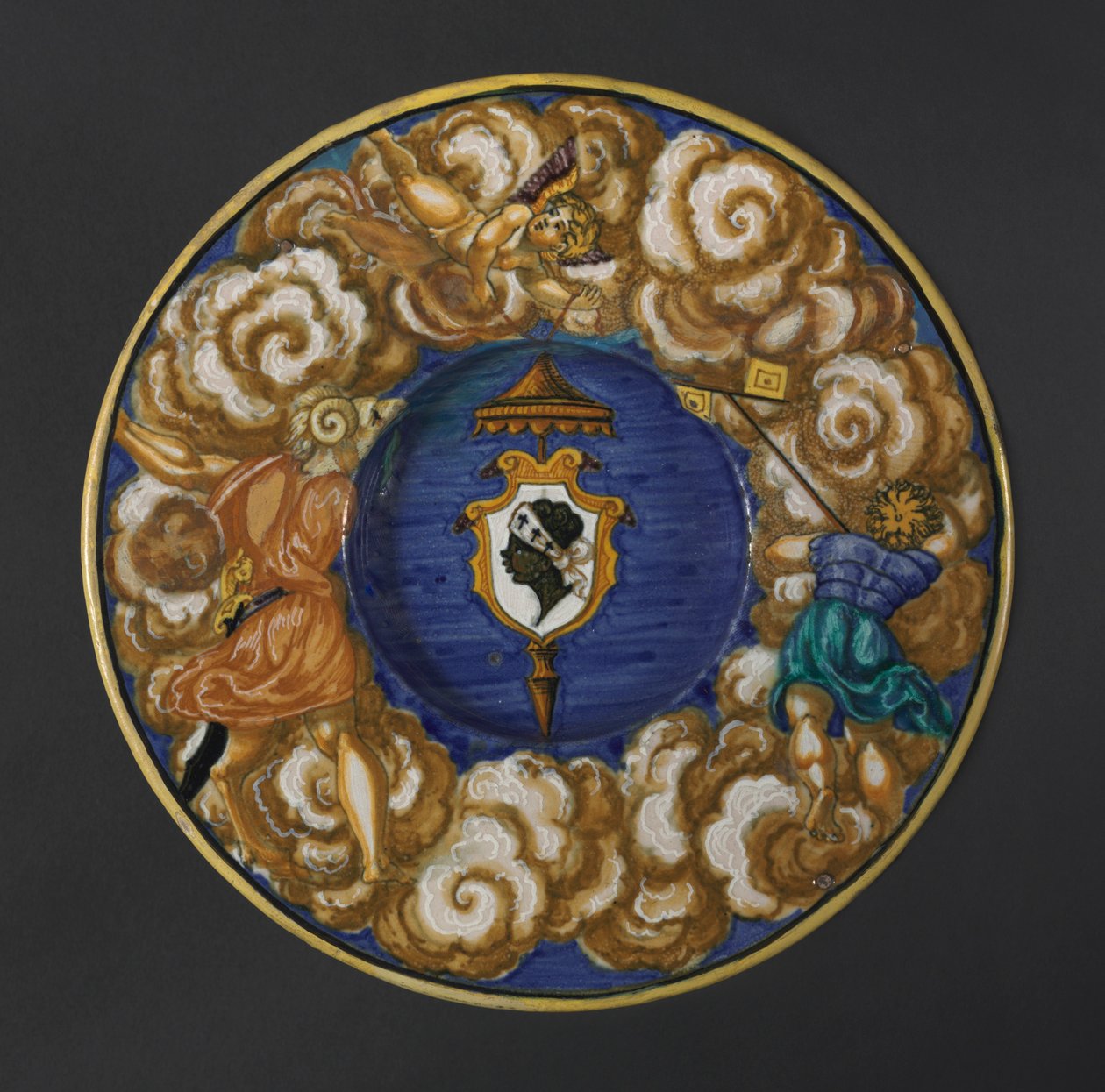 Bord met de wapens van de familie Pucci, 1532 door Francesco Xanto Avelli