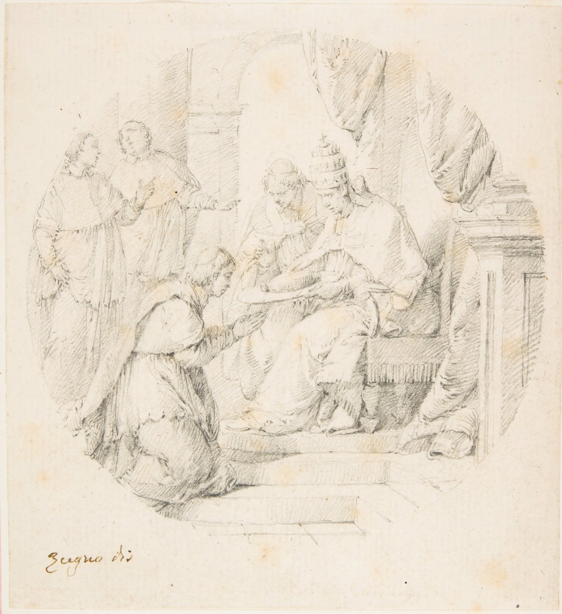 Angelo Maria Querini benoemd tot kardinaal door Benedictus XIII, 1709-87 door Francesco Zugno