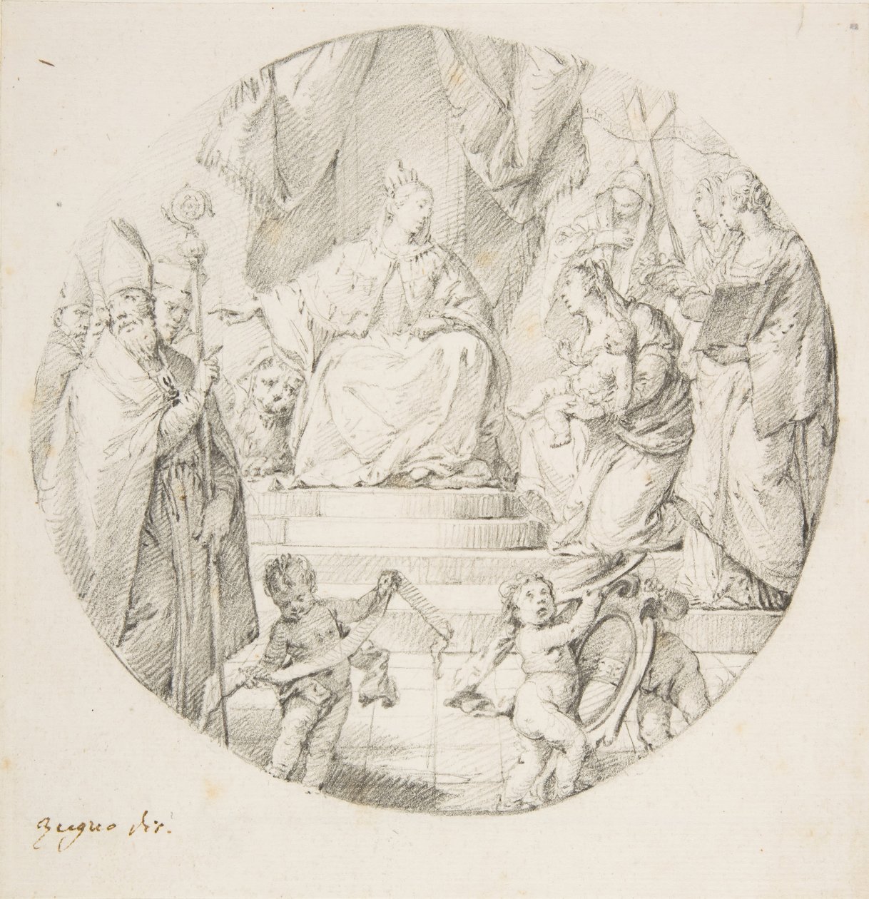 Adel Presenteert een Baby aan Venetië door Francesco Zugno