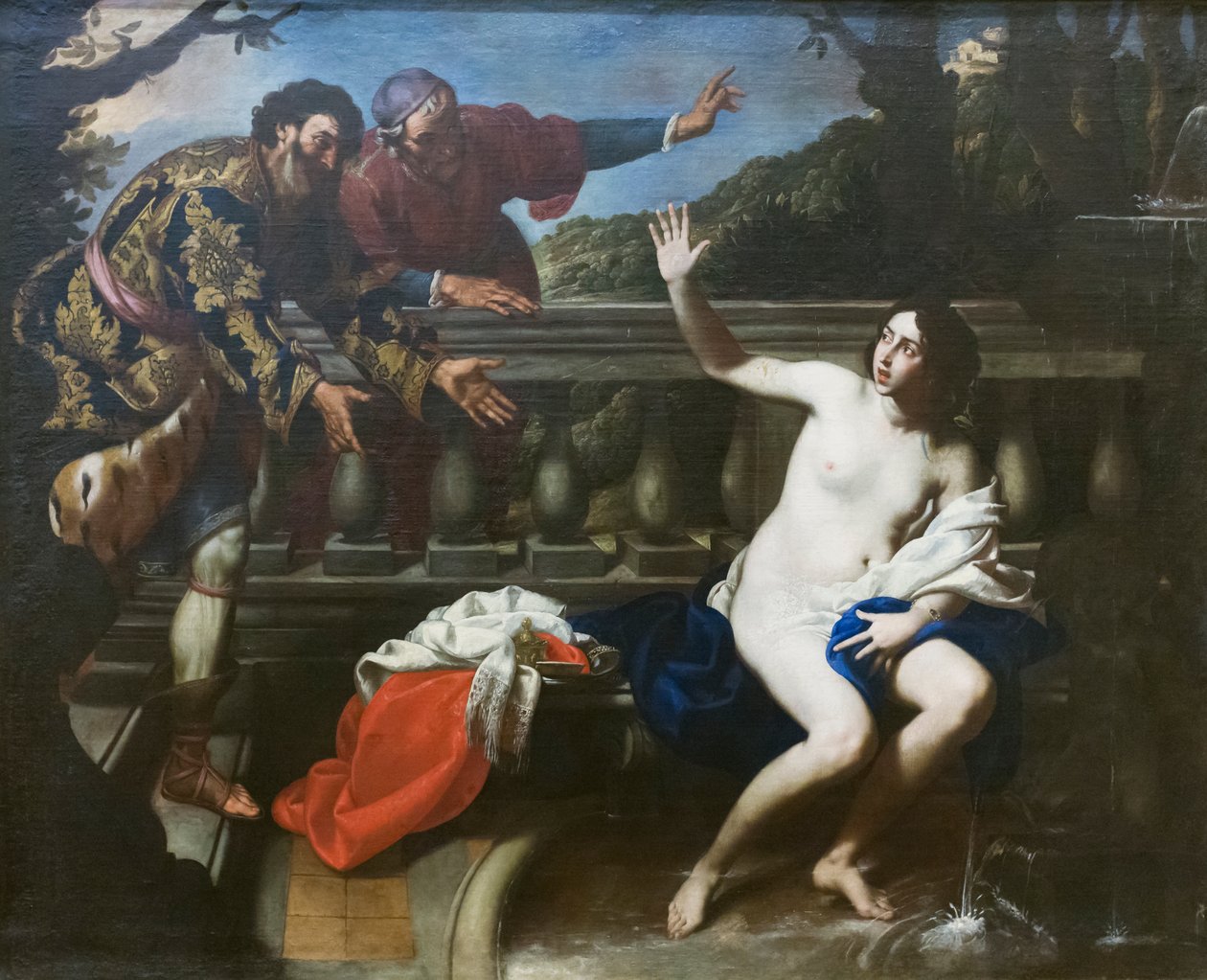 Susanna en de ouderlingen door Francesco de (c.1600 54) Rosa