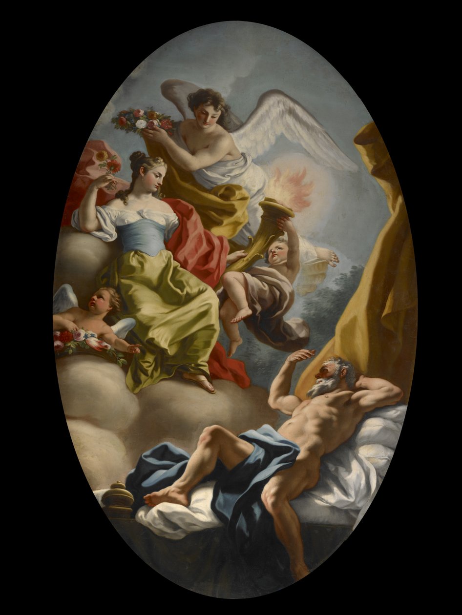 Allegorie van Wijsheid en Waarheid, c.1750 door Francesco de Mura