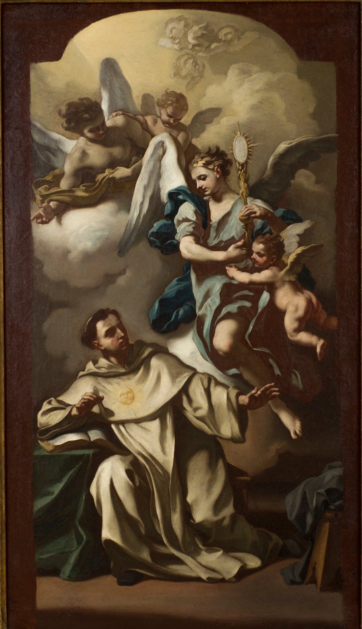 Verschijning van de hostie aan de heilige Thomas van Aquino door Francesco de Mura