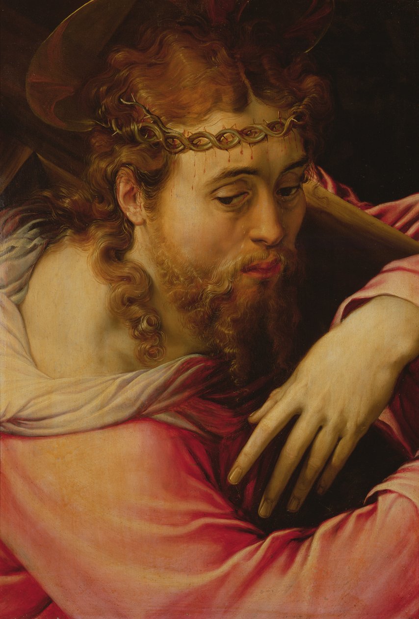 Christus draagt het kruis door Francesco de Rossi Salviati Cecchino