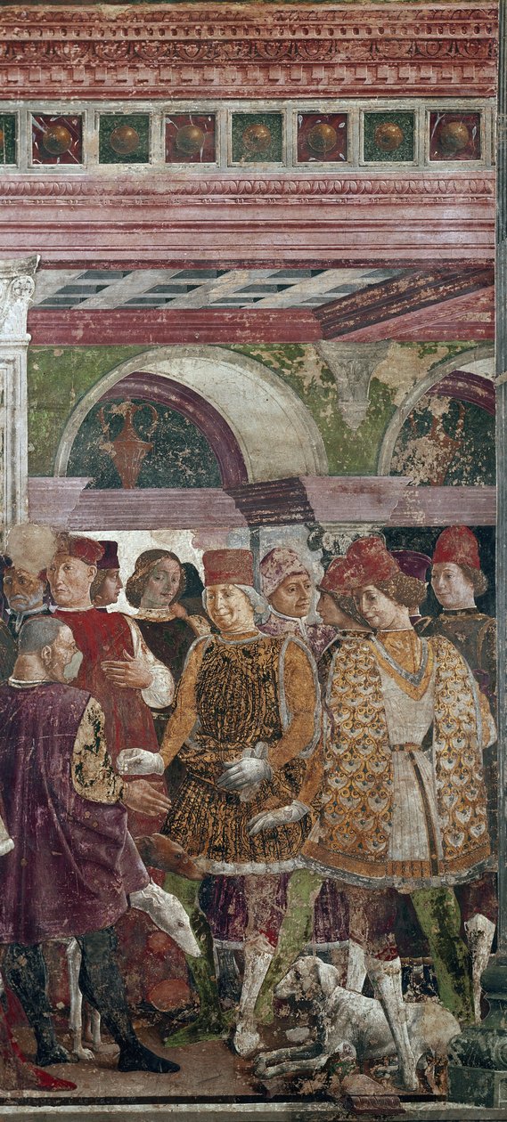 Allegorie van april, detail met Borso d