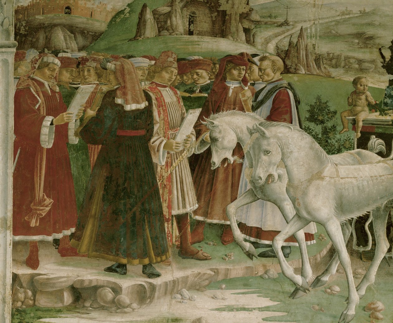 Hal van de maanden: Maart (fresco) door Francesco del Cossa