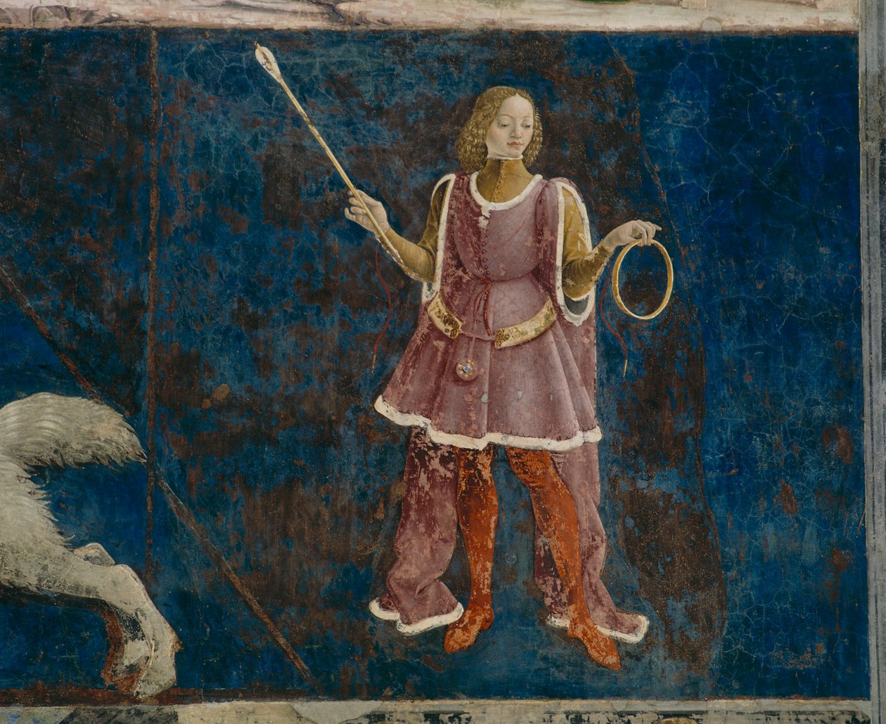 Een van de drie decanen die toezicht houden op de maand maart, Il Salone dei Mesi, 1470-99 door Francesco del Cossa