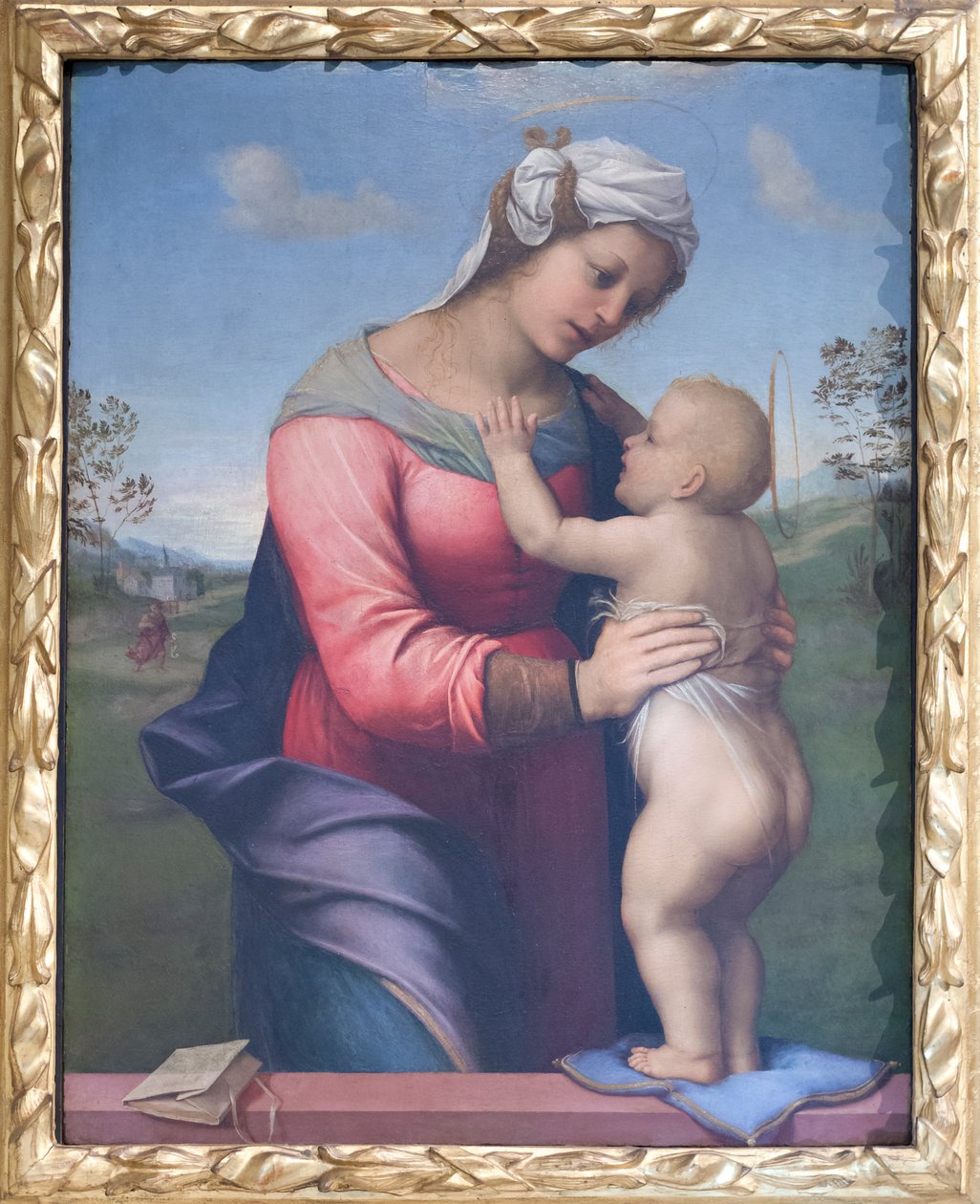 Madonna met kind door Francesco di Cristofano Franciabigio