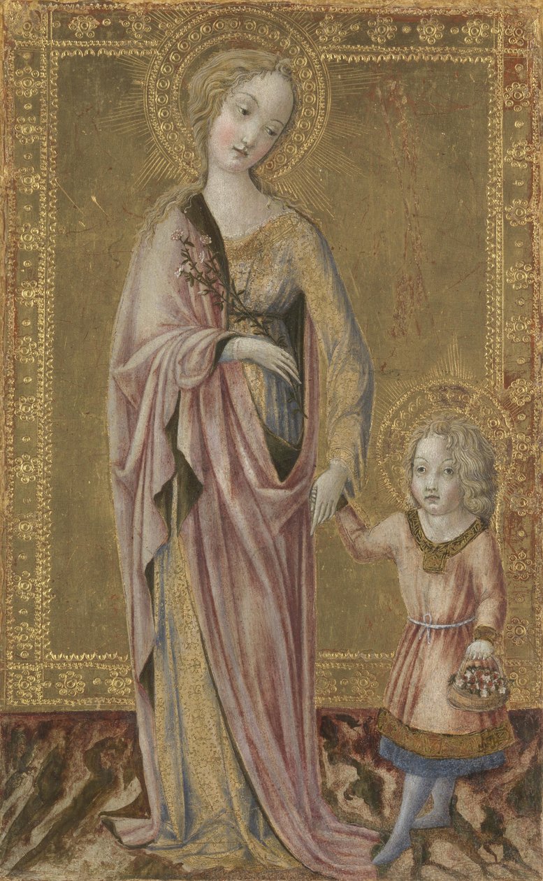 Heilige Dorothea en het Kind Jezus, ca. 1460 door Francesco di Giorgio Martini