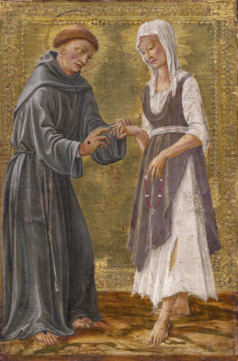 De Heilige Uitwisseling tussen Sint Franciscus en Dame Armoede door Francesco di Giorgio Martini