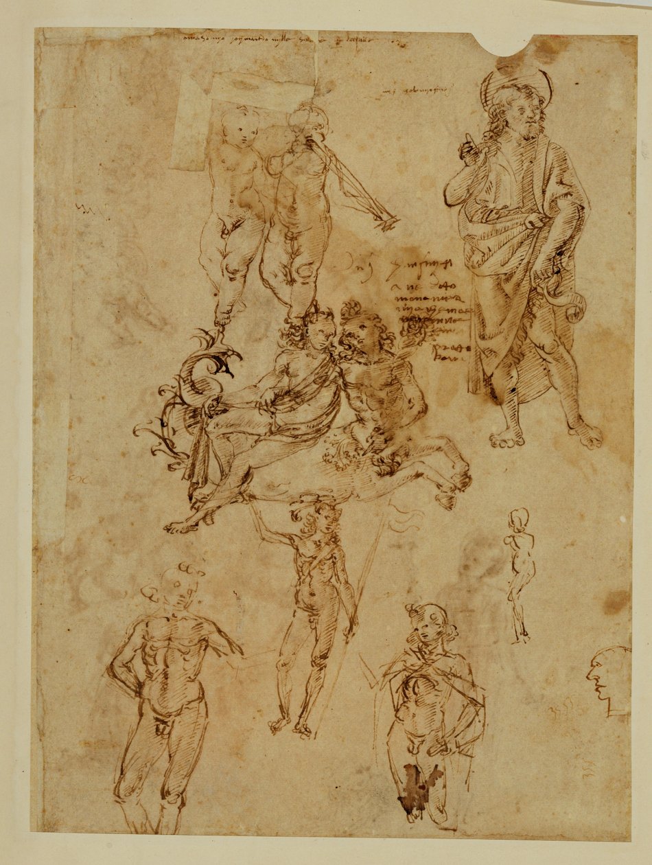Centaur verkracht een nimf ... door Francesco di Simone (attr. to)