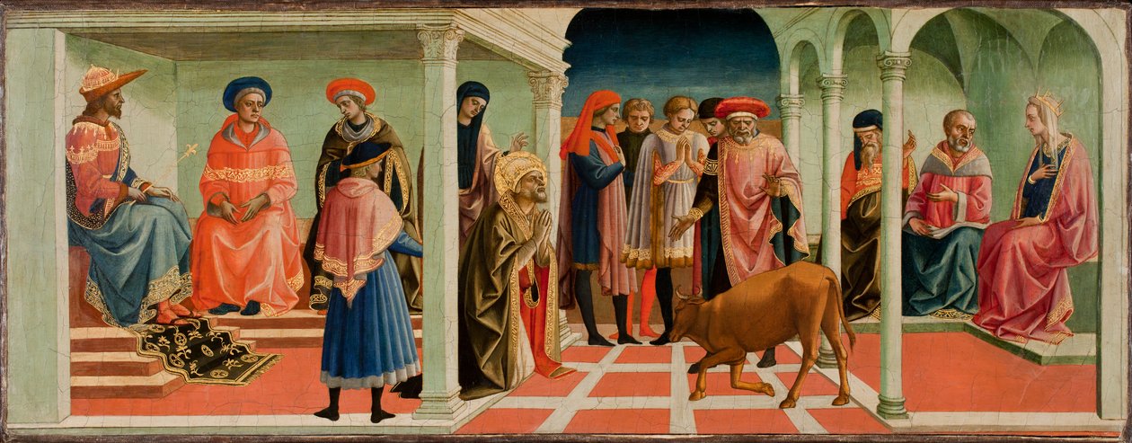 Een Wonder van St. Sylvester, 1450s door Francesco di Stefano Pesellino