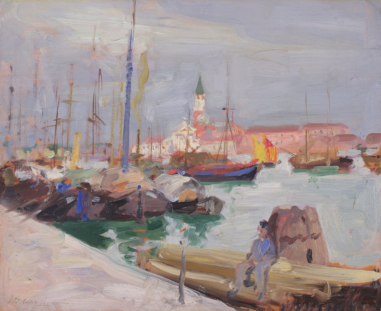 Venetië, c.1910 door Francis Campbell Boileau Cadell