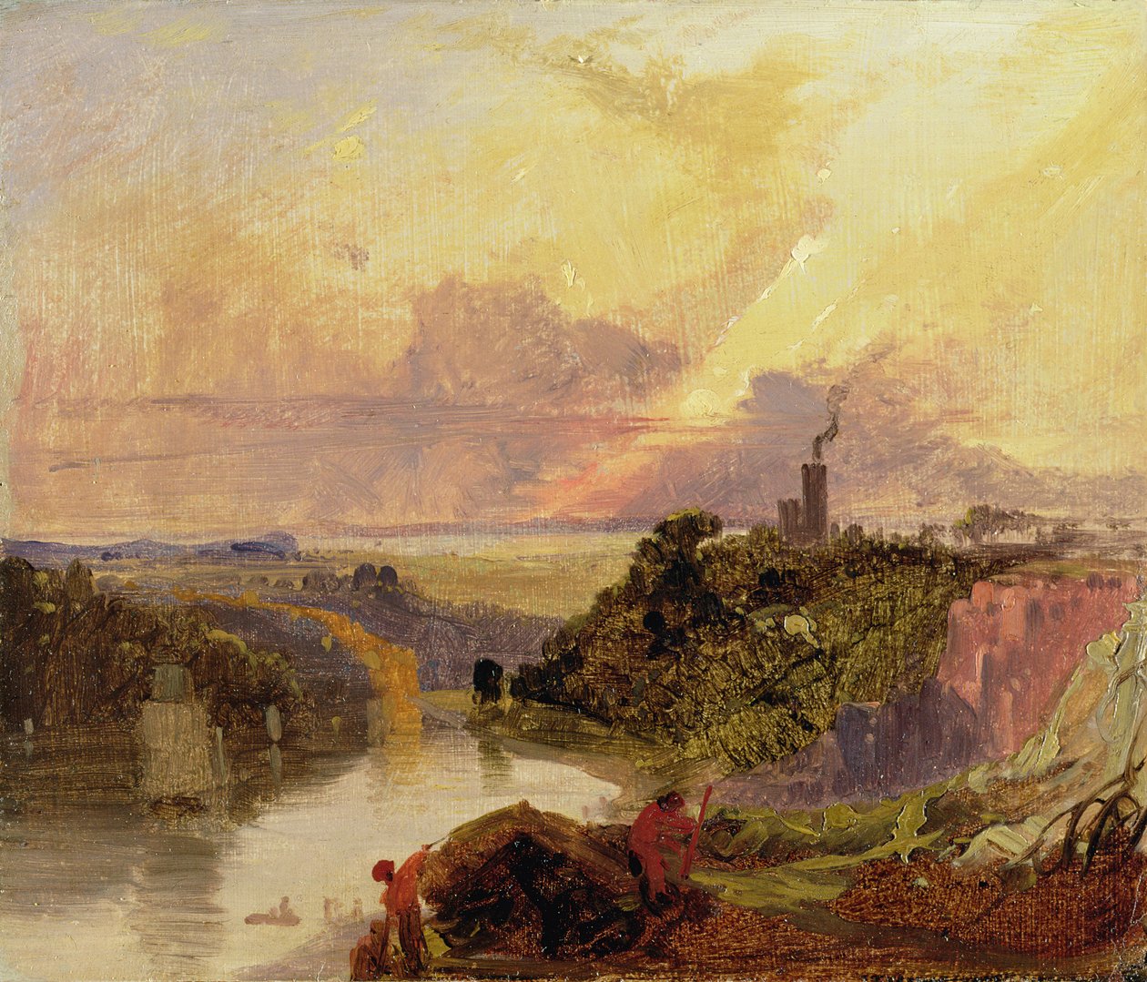 De Avon-kloof bij zonsondergang door Francis Danby