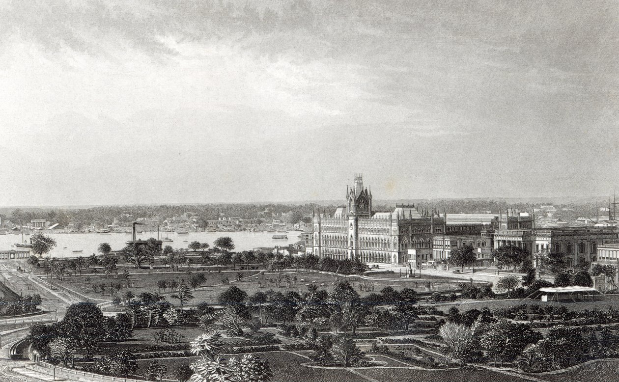 Calcutta, gegraveerd door R. Dawson naar een foto van Francis Frith (1822-98), ca. 1860 door Francis Frith