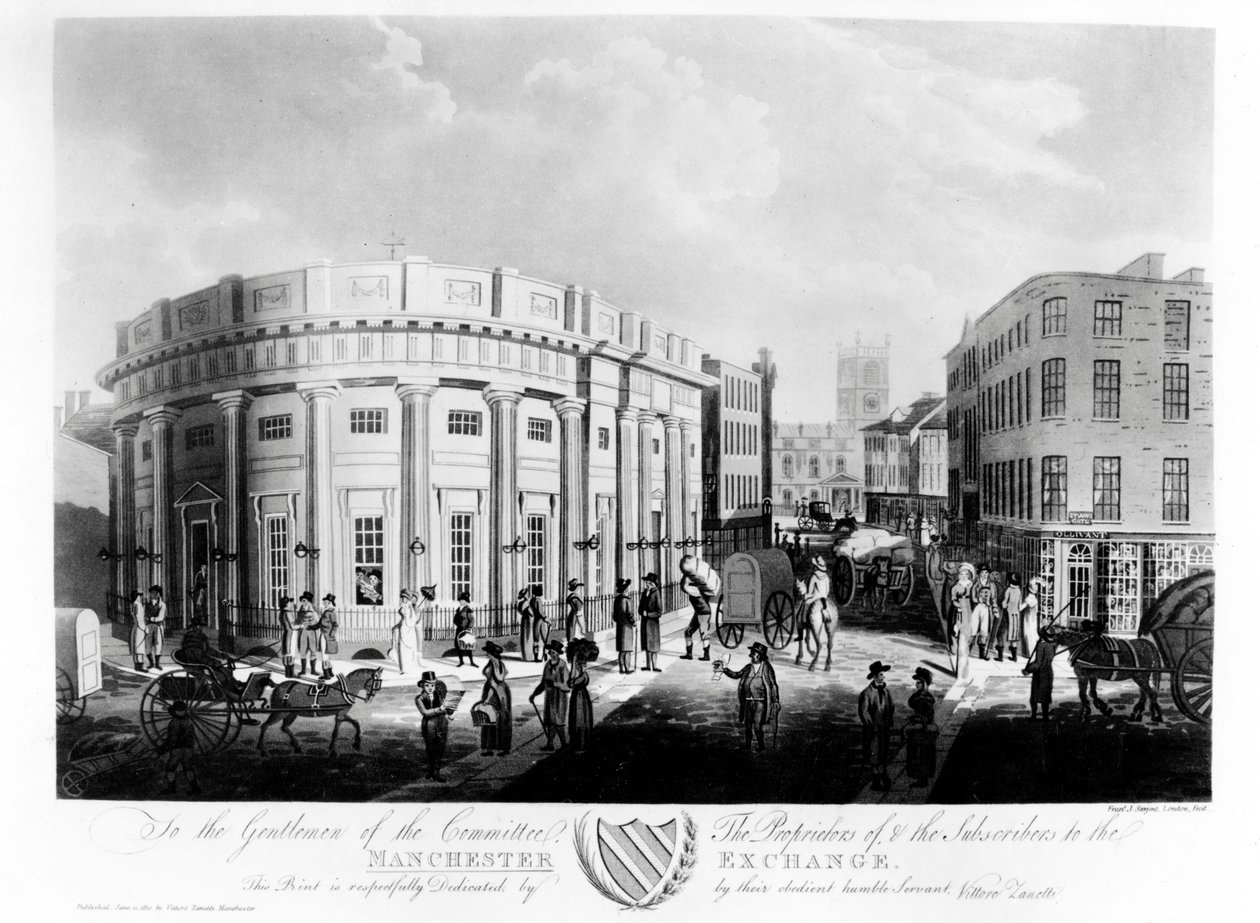 De Manchester Exchange, 1810 door Francis James Sarjent